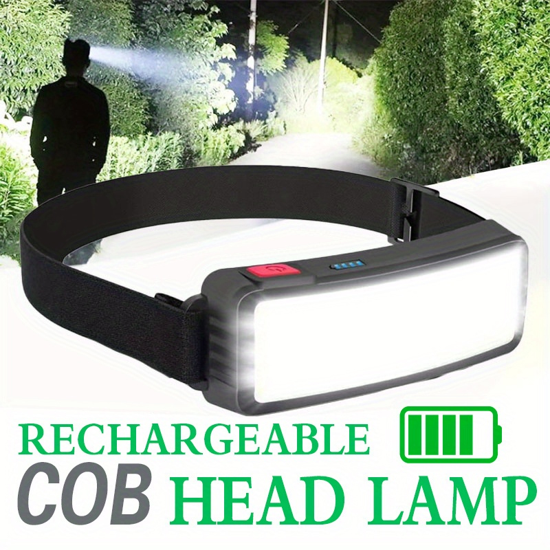 Headlamp Waterproof Rechargeable - ไฟฉายคาดศีรษะ LED แบบ COB อันทรงพลัง ชาร์จด้วย