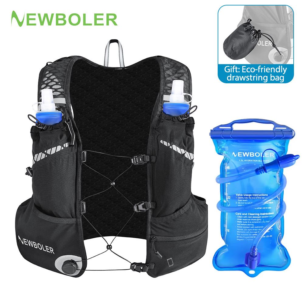 Outdoor Adventure Vest - กระเป๋าเป้สะพายหลังแบบระบายอากาศ 8 ลิตร สำหรับวิ่งเทรล มาราธอน ปั่นจักรยาน