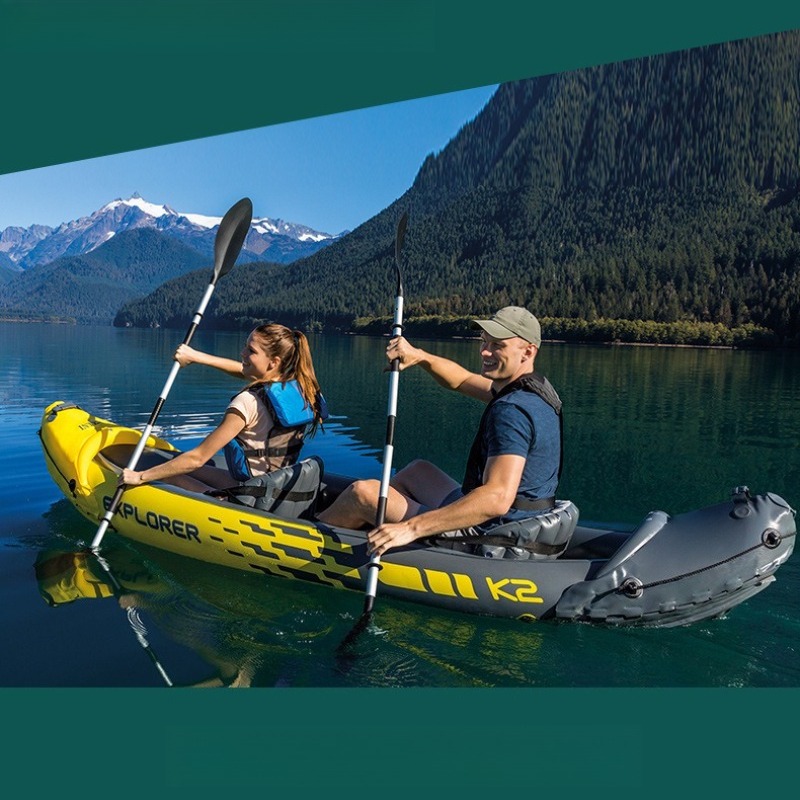 เรือยางเป่าลมสำหรับสองคน เรือย - Outdoor Adventure Kayak บทวิจารณ์และราคา