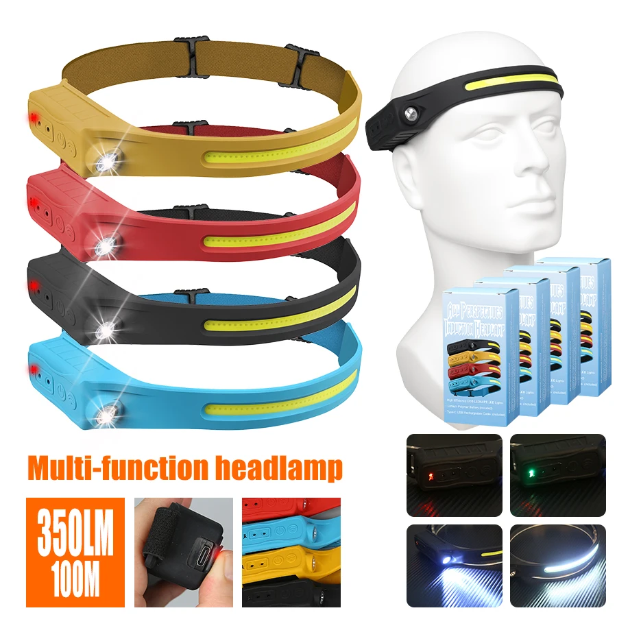 ไฟหน้าแบบชาร์จไฟได้ 350 ลูเมนเ - Headlamp Waterproof Rechargeable บทวิจารณ์และราคา