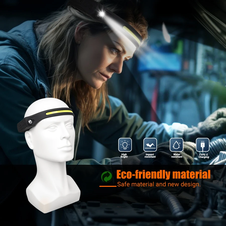 ไฟหน้าแบบชาร์จไฟได้ 350 ลูเมนเ - Headlamp Waterproof Rechargeable บทวิจารณ์และราคา