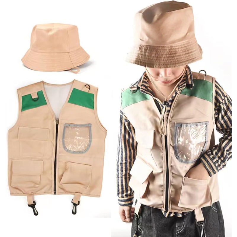 ชุดซาฟารีพร้อมเสื้อกั๊กและหมวก - Outdoor Adventure Vest บทวิจารณ์และราคา