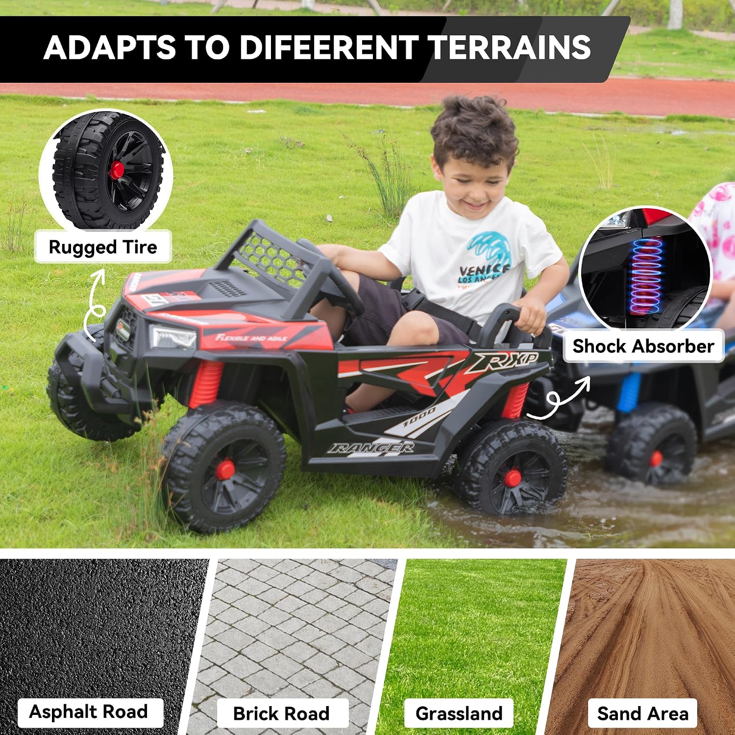 รถเด็กเล่นไฟฟ้า 4 ล้อ ขับเคลื่ - Outdoor Adventure For Toddlers บทวิจารณ์และราคา